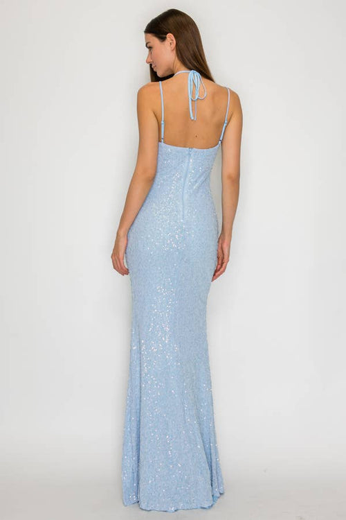 Beaded Cowl Mermaid Maxi — view 5