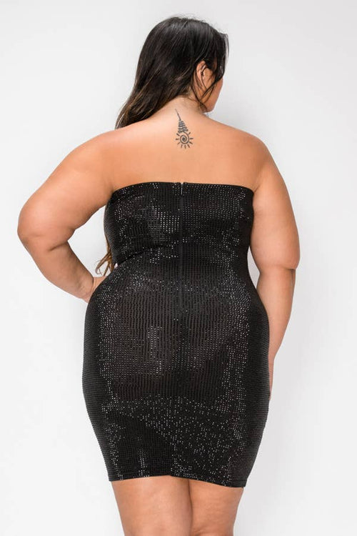 Rhinestone Tube Mini Dress — view 2