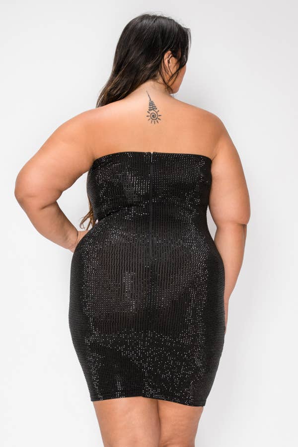 Rhinestone Tube Mini Dress — view 2