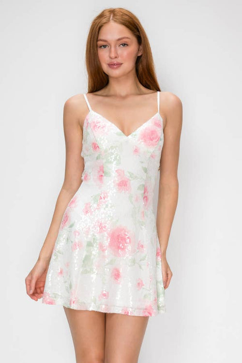 Floral Sequin Satin Bow Mini - view 3