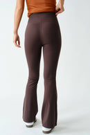 Venice Seamless-Front Flare Pants — view 4