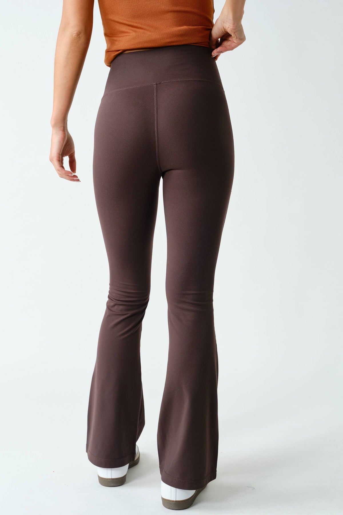 Venice Seamless-Front Flare Pants — view 4