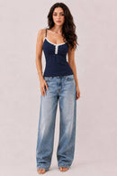 Babydoll Lace Trimmed Camisole with Baby Buttons — view 5