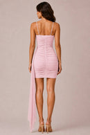 V-Trim Ruched Bodycon Mini Dress — view 7