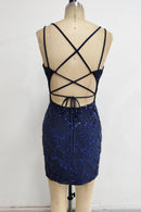 Floral Sequin Lace Up Mini - view 8