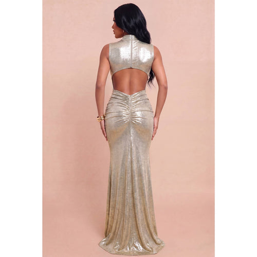 Metallic Resin Trim Dress — view 2