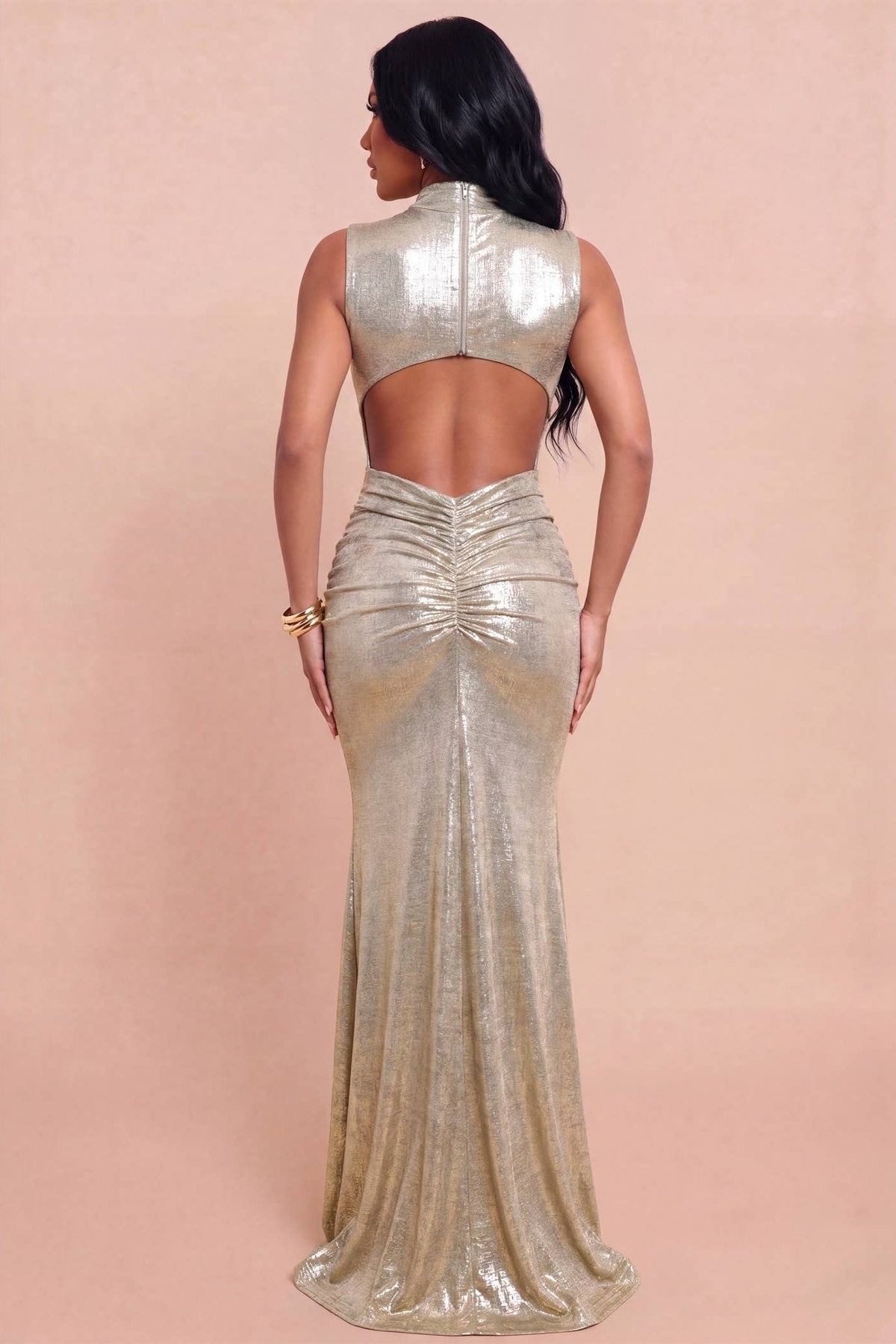 Metallic Resin Trim Dress - view 2
