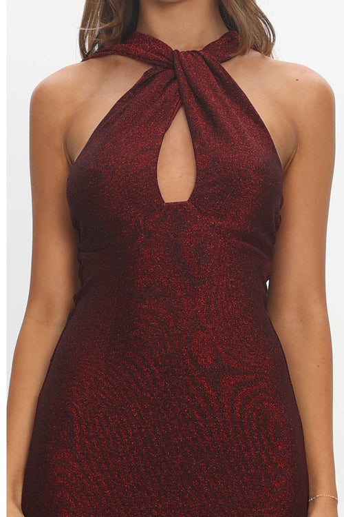Twisted Halter Maxi Dress - view 4