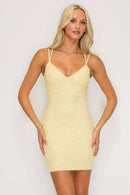 Beaded V-Neck Crossback Mini — view 3