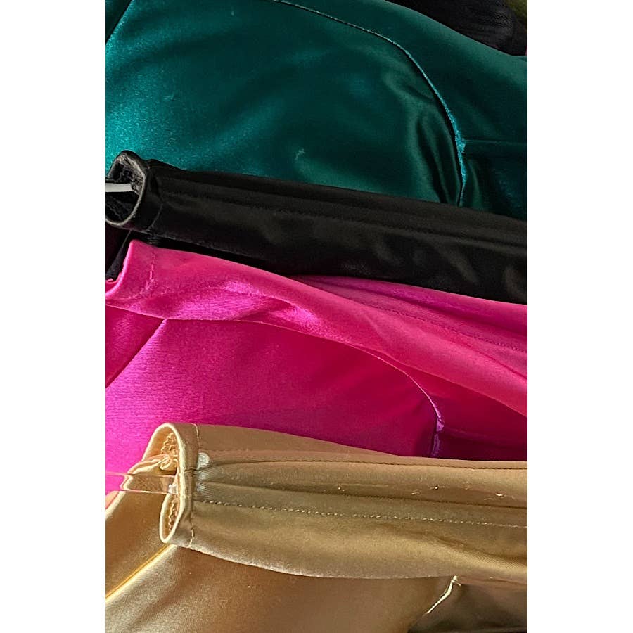 Plus Size Satin Lace Up Back Corset Top — view 5