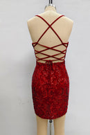 Iridescent Sequin Corset Mini Dress, view 5