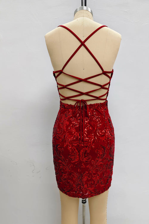 Iridescent Sequin Corset Mini Dress, view 5