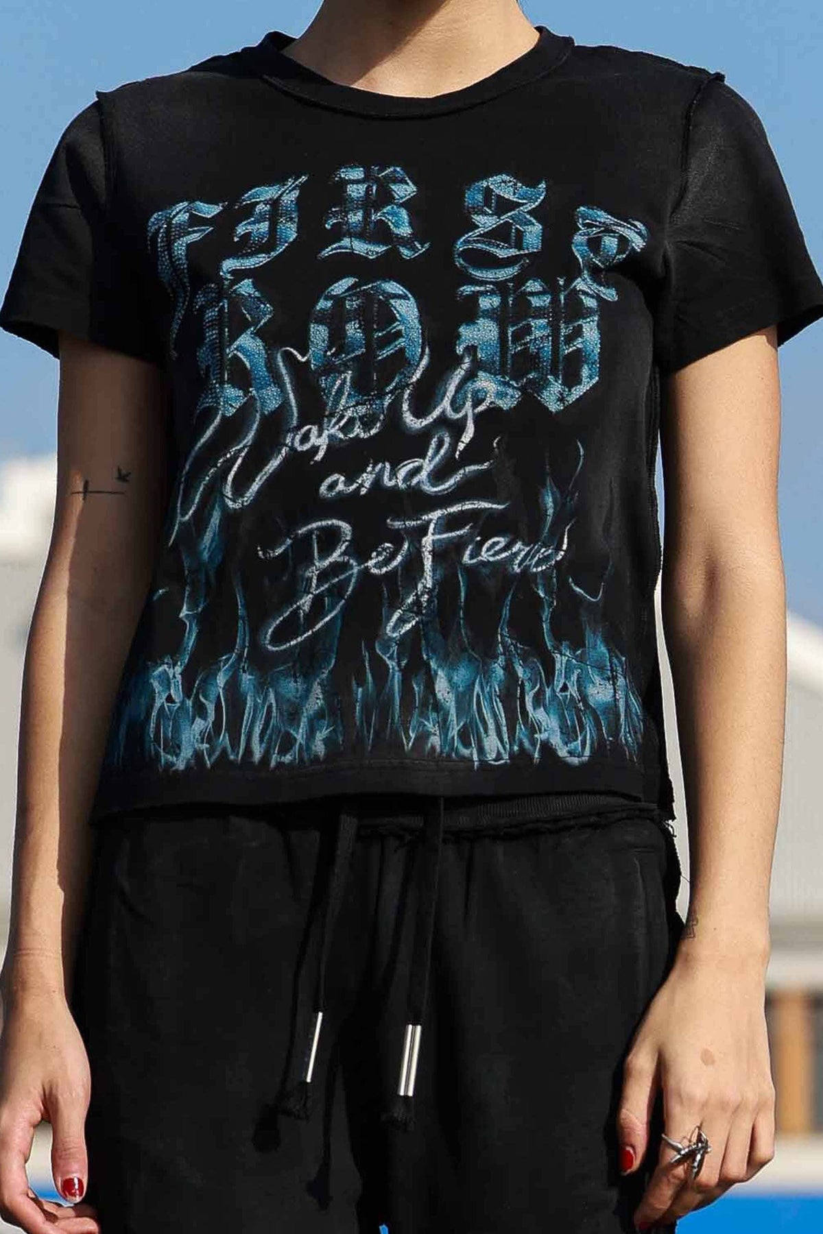 Wake Up And Be Fierce Flame Tee