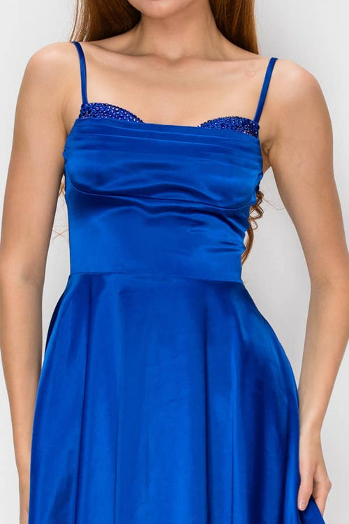 Satin Rhinestoned Skater Mini — view 2