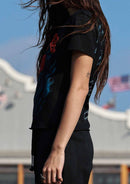 Wake Up and Be Fierce Flame Applique Tee — view 3