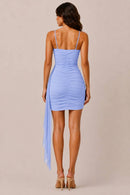 V-Trim Ruched Bodycon Mini Dress — view 9