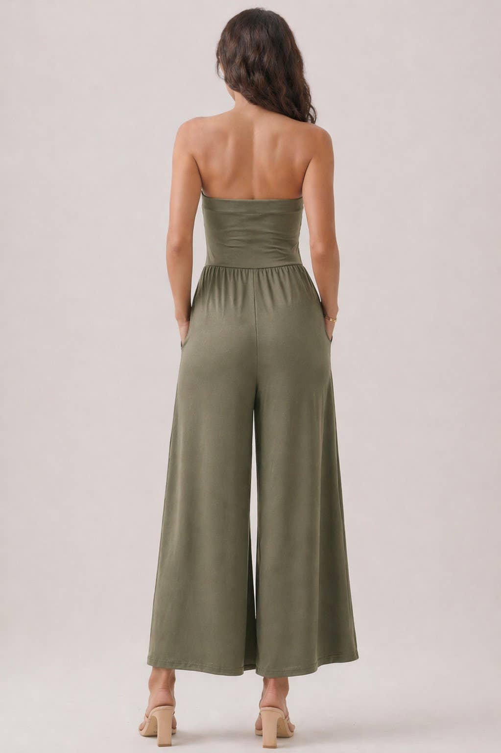 V Shape Drop Waist Tube Jumpsuit — view 3