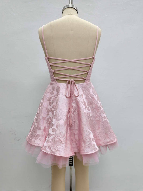 Floral Jacquard Tulle Skater Mini — view 2