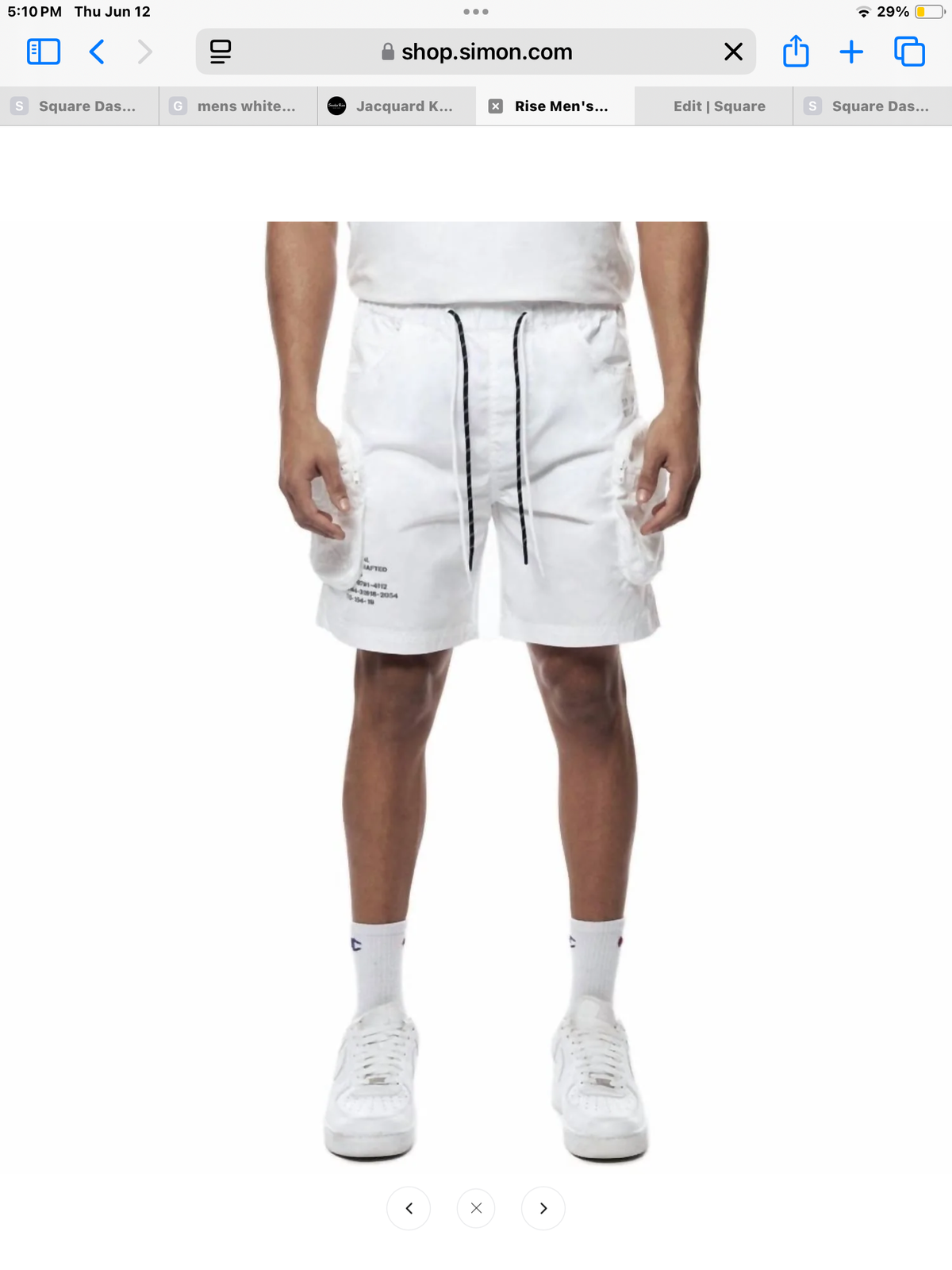Smoke Rise Printed Utility Lounge Windbreaker Shorts — view 4