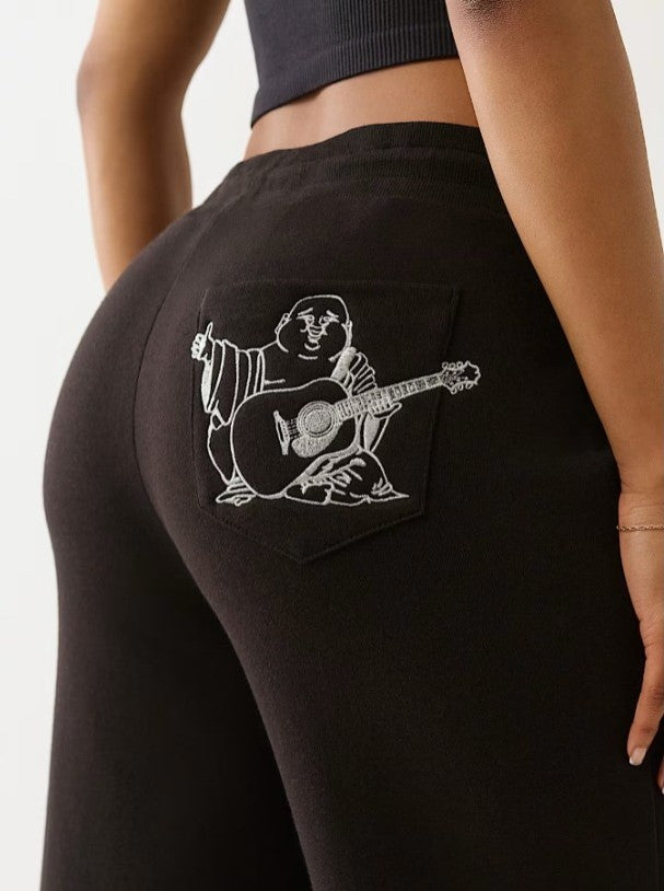 True Religion Lurex Buddha Straight Leg Sweatpants — view 2