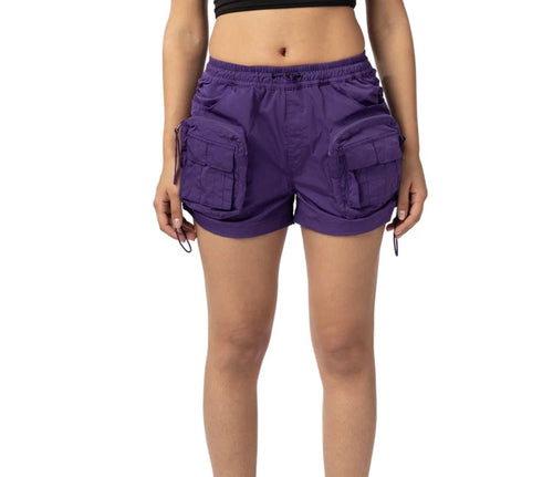 Smoke Rise Shirring Utility Shorts — view 4