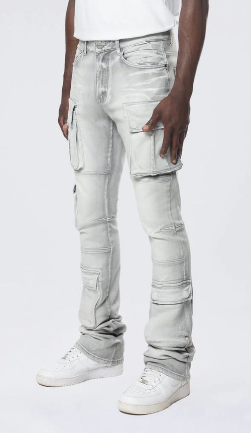 Smoke Rise Utility Multi Pocket Stacked Jeans — view 6