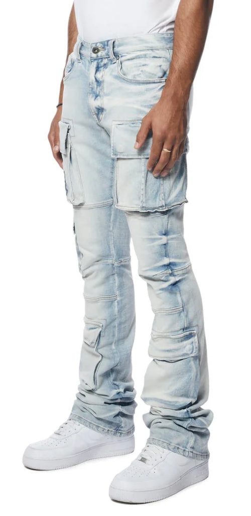 Smoke Rise Utility Multi Pocket Stacked Jeans — view 4