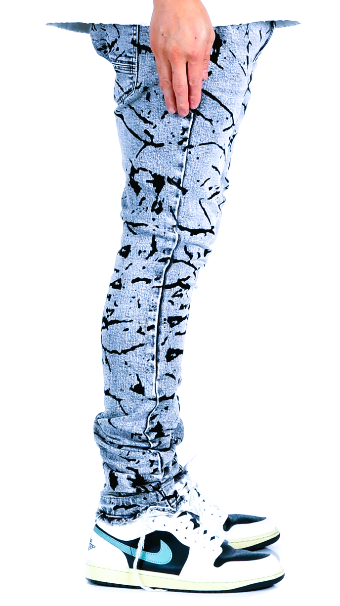 LTK Men's Premium Heavy Washed Skinny Denim Pants — view 3