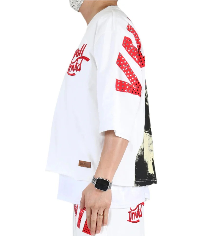 LTK "KINON SN/ Jersey 3/4 Sleeve Crop Top" Tee