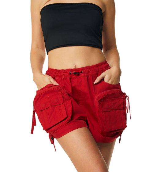 Smoke Rise Shirring Utility Shorts — view 6