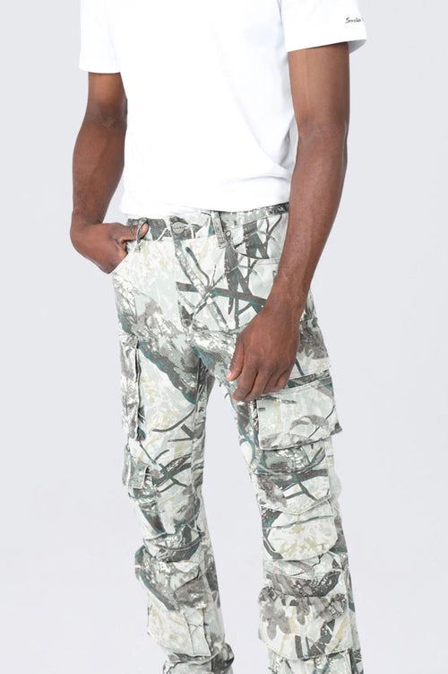 Smoke Rise Utility Twill - Wren Camo Cargo Pants — view 4