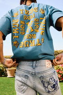 True Religion Flocked Logo Oversized Tee