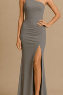 Cefian Ity Glitter One Shoulder Maxi Dress