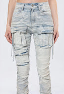 Smoke Rise High Rise - Marshfield Blue Cargo Pants — view 5