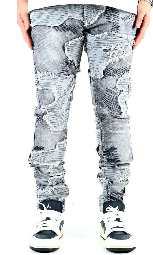 LTK Men's Premium Heavy Washed Skinny Denim Pants