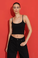 Ruffle-Trim Crop Cami