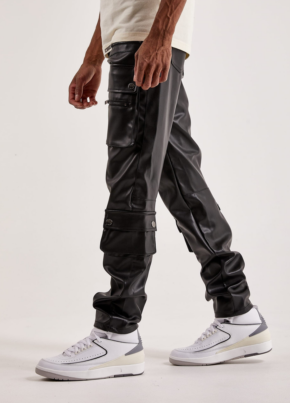 First Row "Leather Racing Cargo" Pants