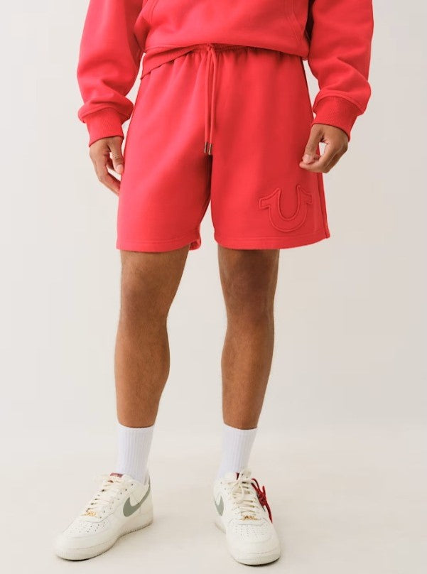True Religion "Horseshoe Applique" Sweat Shorts