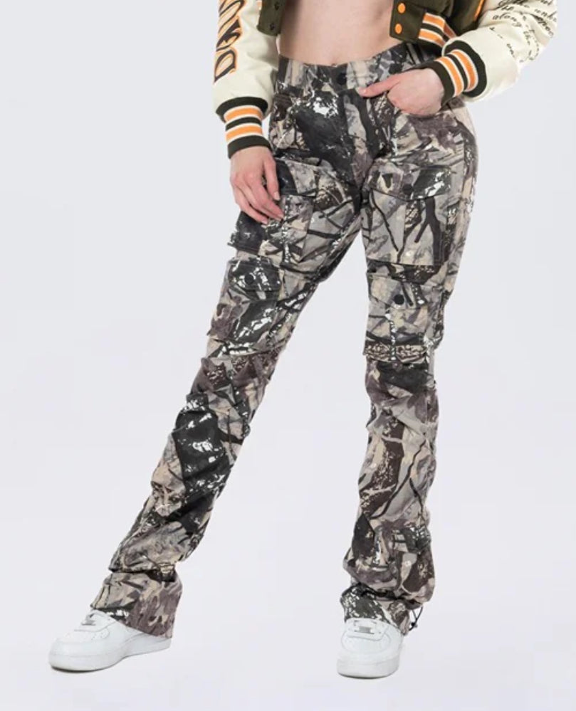 Smoke Rise High Rise Stacked Windbreaker Sweatpants — view 3