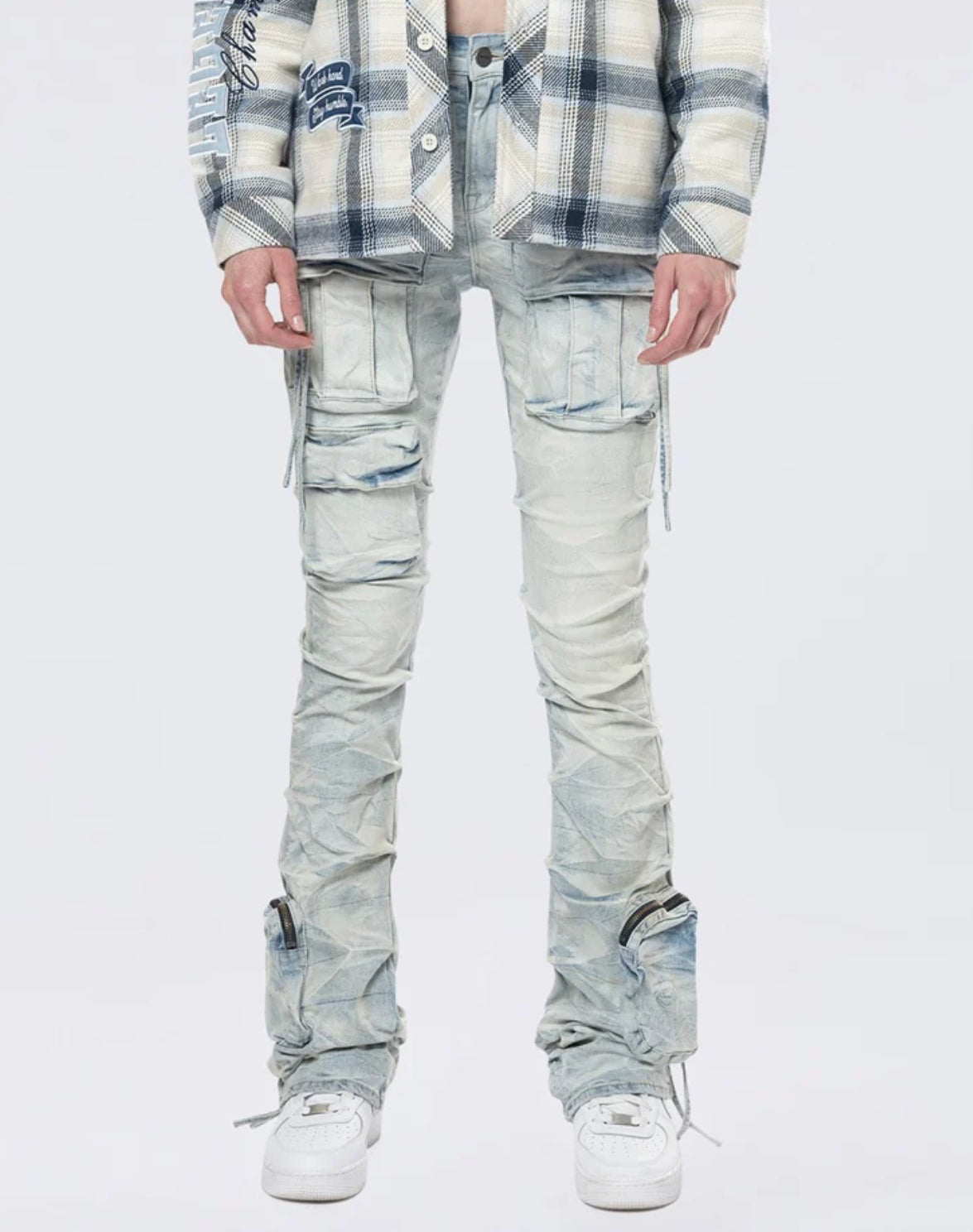 Smoke Rise "High Rise - Marshfield Blue" Cargo Pants