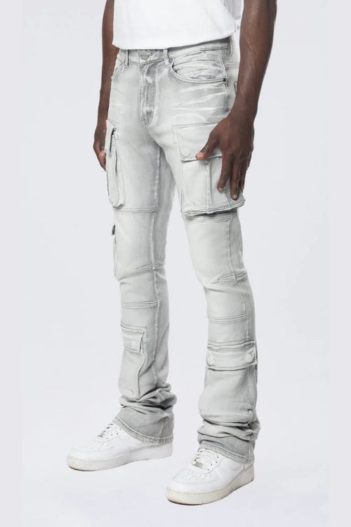 Smoke Rise Utility Muti Pocket Stacked Jeans - view 6