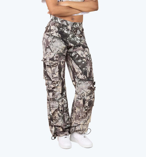 Smoke Rise Wide Utility Windbreaker Cargo Pants — view 4
