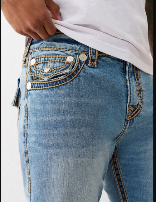 True Religion Ricky Rope Stitch Straight Jeans — view 4