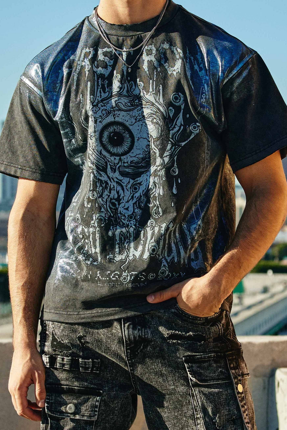First Row "Stay Curious Eyeball Foil" Tee