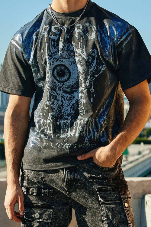 First Row Stay Curious Eyeball Foil Tee