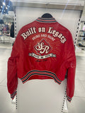 Smoke Rise "PU" Crop Fit Varsity Jacket