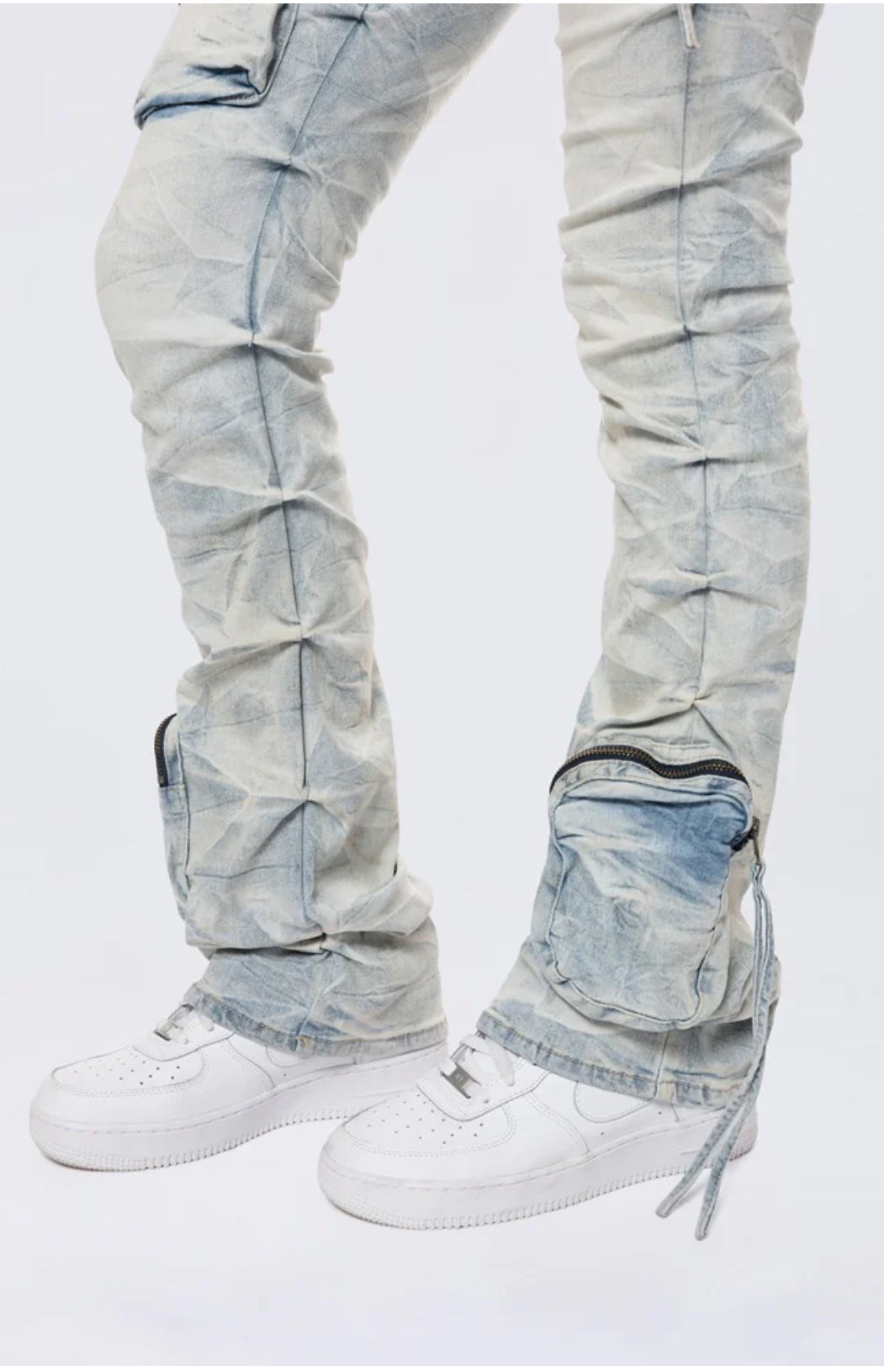 Smoke Rise High Rise - Marshfield Blue Cargo Pants — view 4