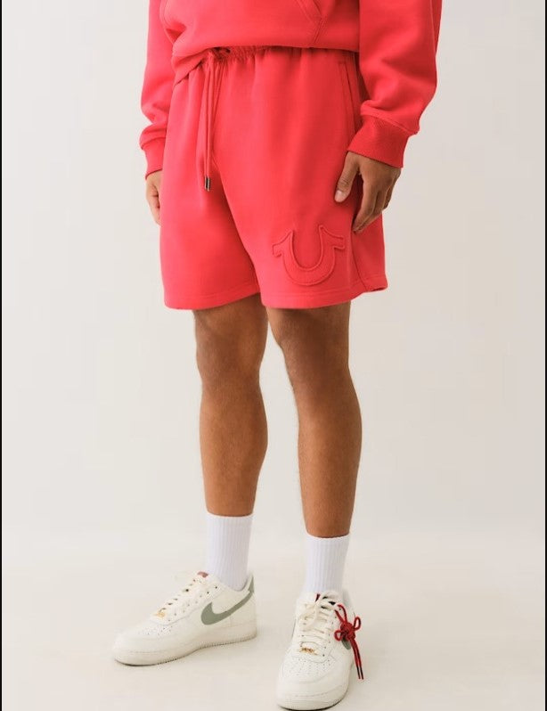 True Religion "Horseshoe Applique" Sweat Shorts