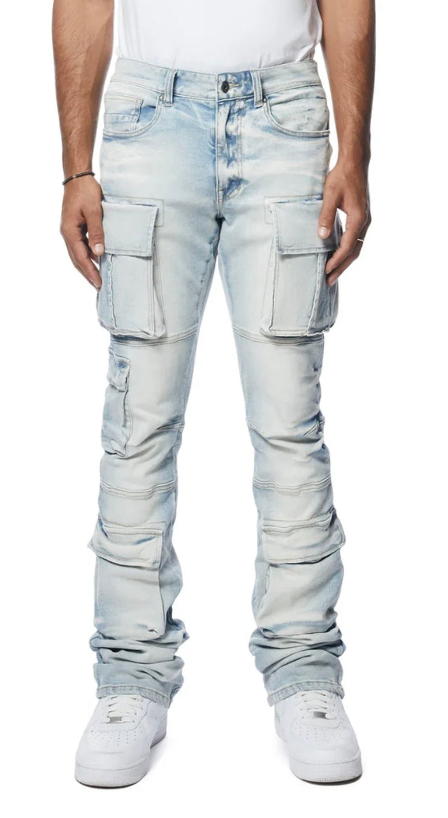 Smoke Rise Utility Multi Pocket Stacked Jeans — view 7