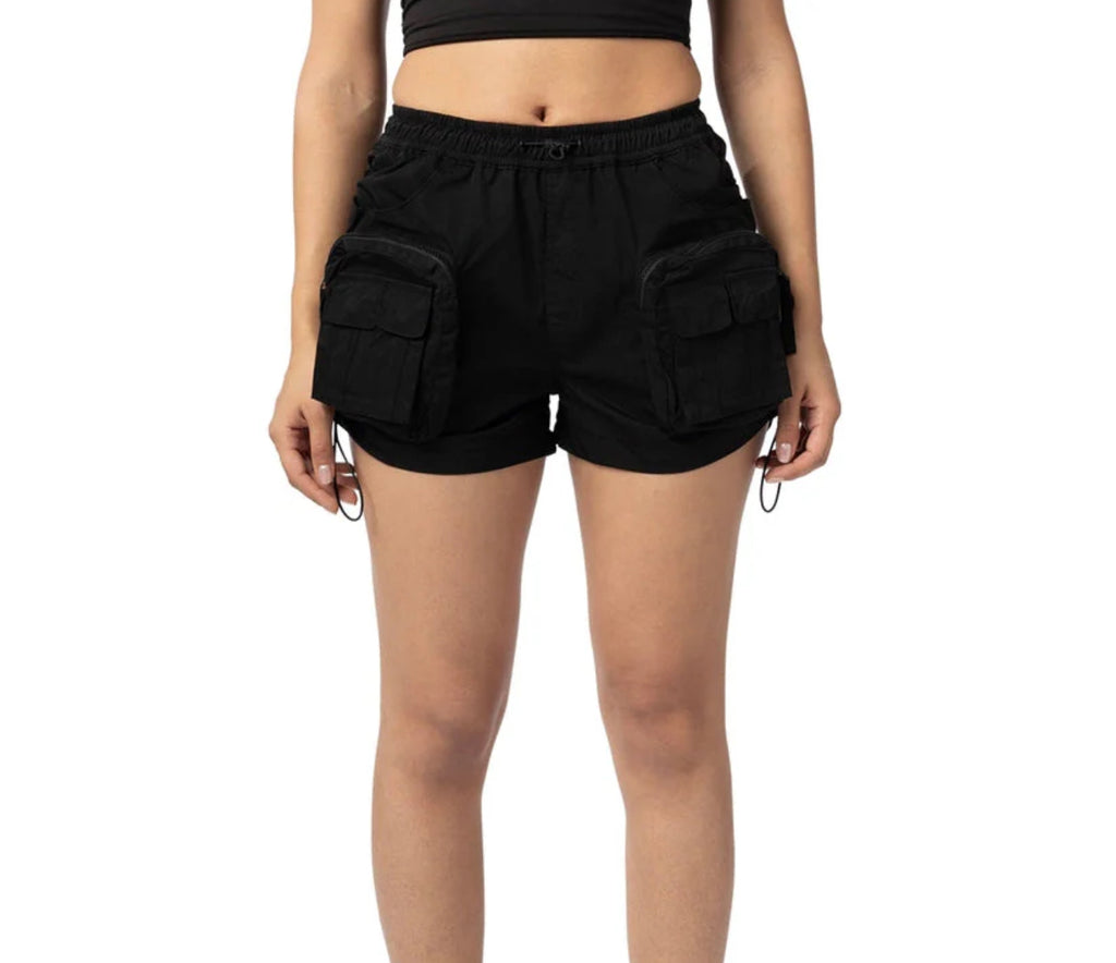 Smoke Rise "Shirring Utility" Shorts